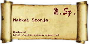 Makkai Szonja névjegykártya